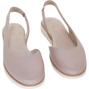 Soul Naturalizer Idea Dorsay Slingback Flats Blush Faux Leather 12M US EU 43